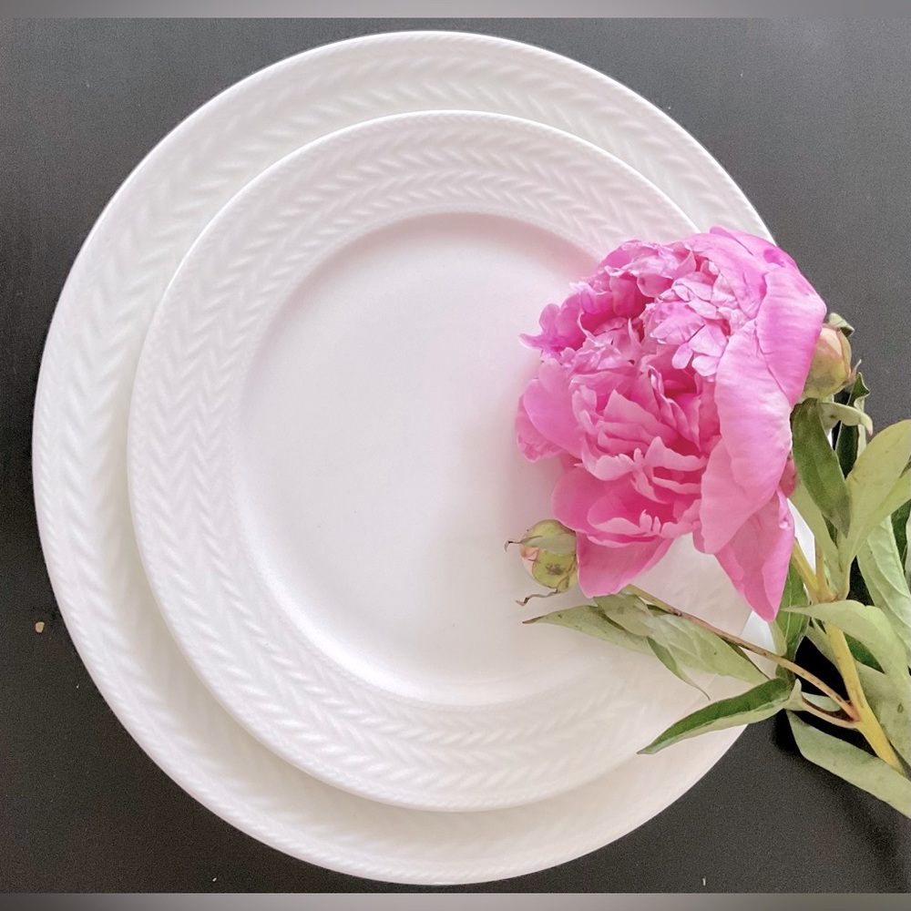 New Salad Plates Nelli Mikasa 9” Bone China White. set of plates 6 pcs.